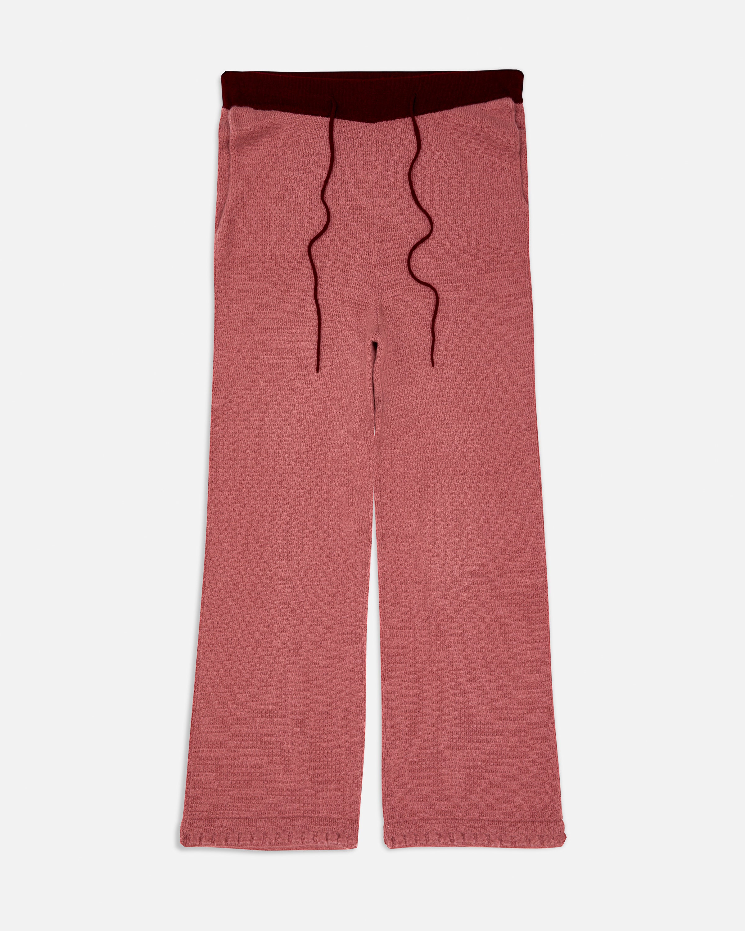 Pantalon rose côtelé