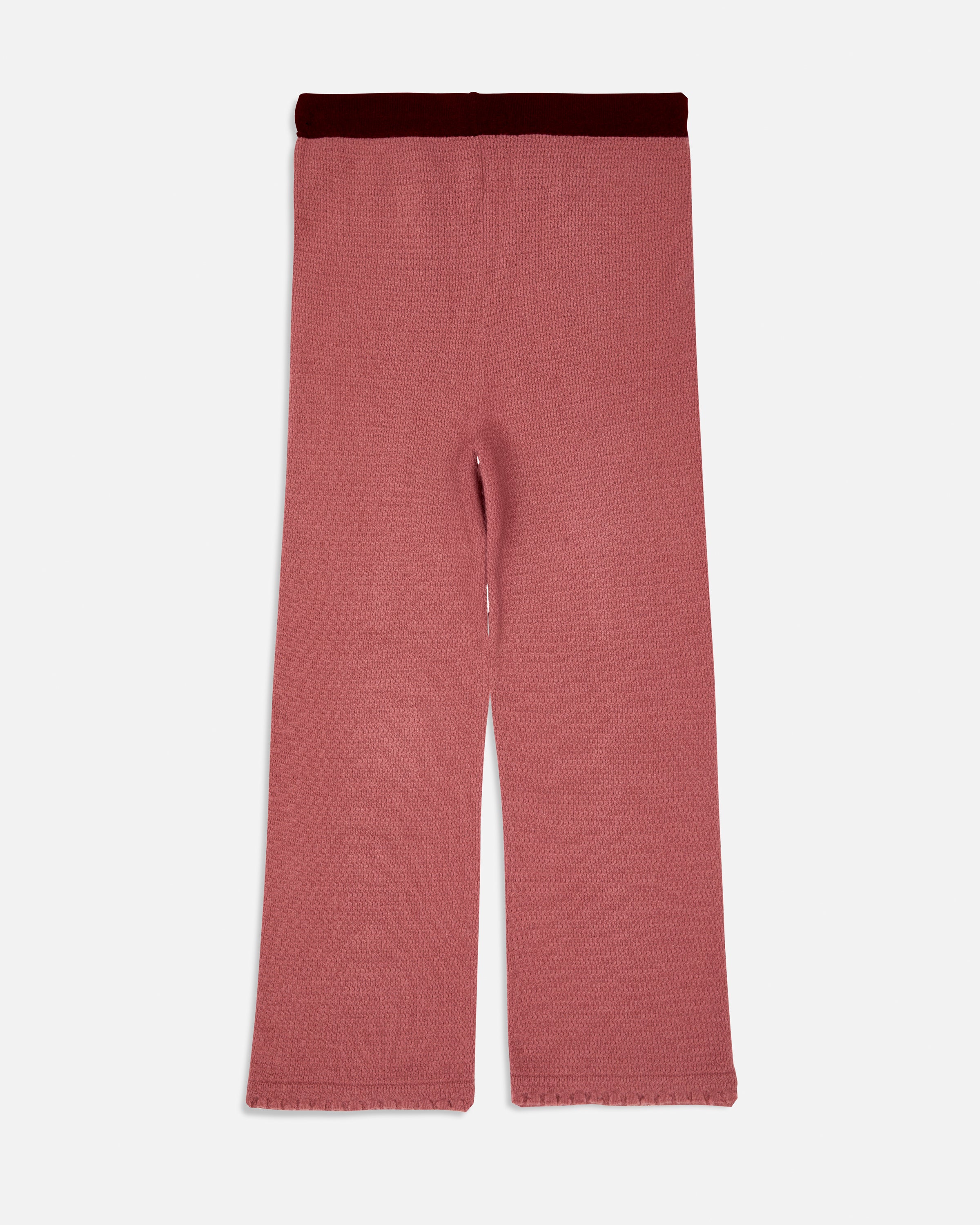 Pantalon rose côtelé