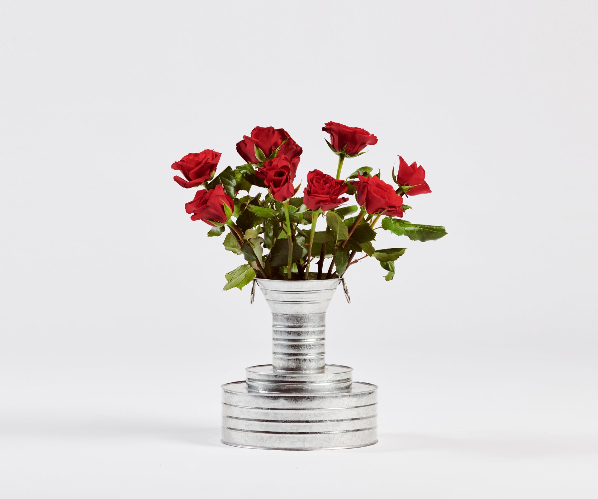 GALVANIZED TIN VASE - FLORERO #2