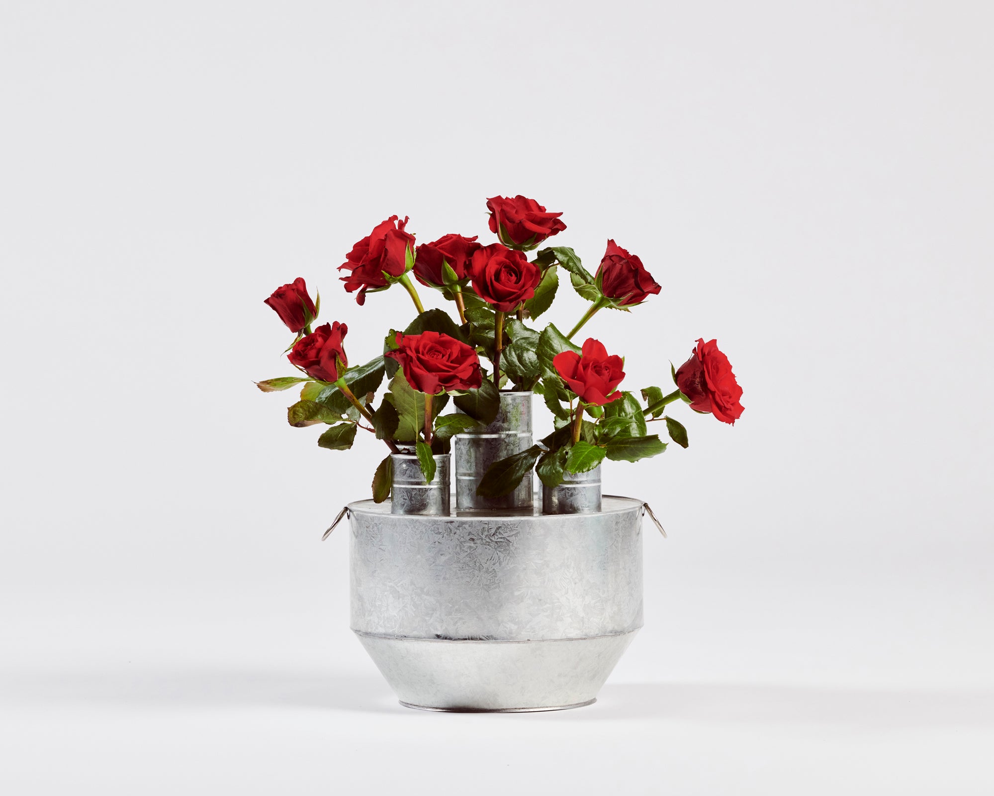 GALVANIZED TIN VASE - FLORERO #6