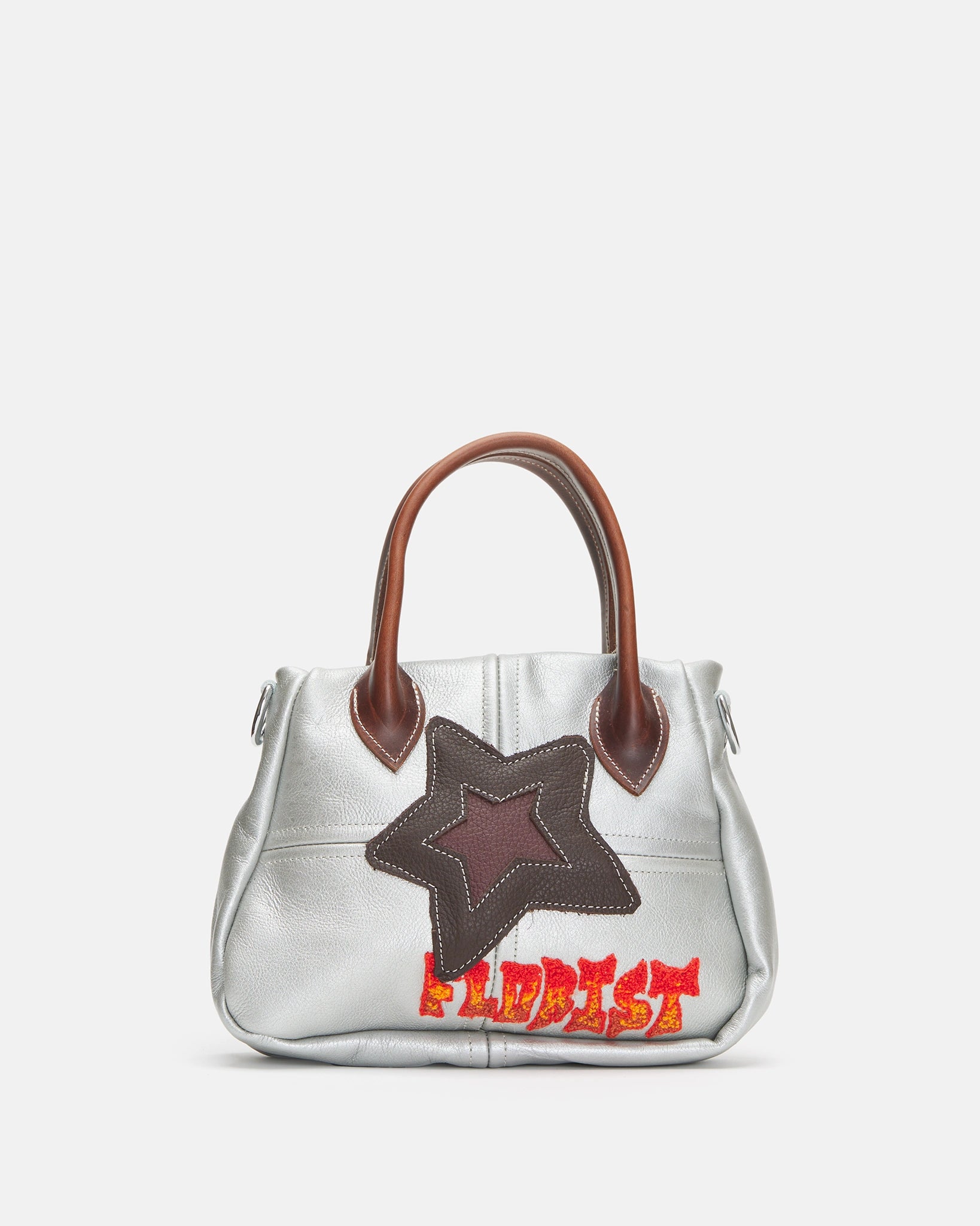 Star Baby Bag in Silver Leather