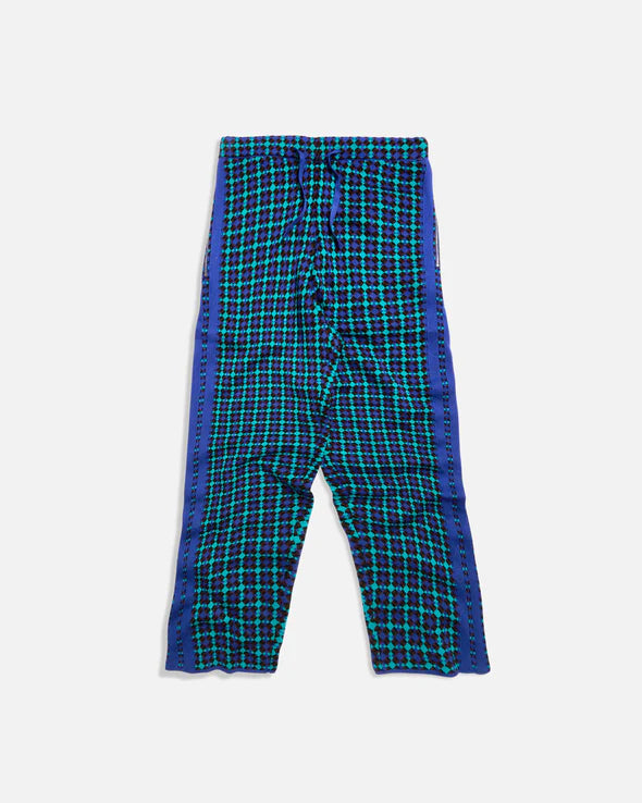 Blue Check Knit Trousers