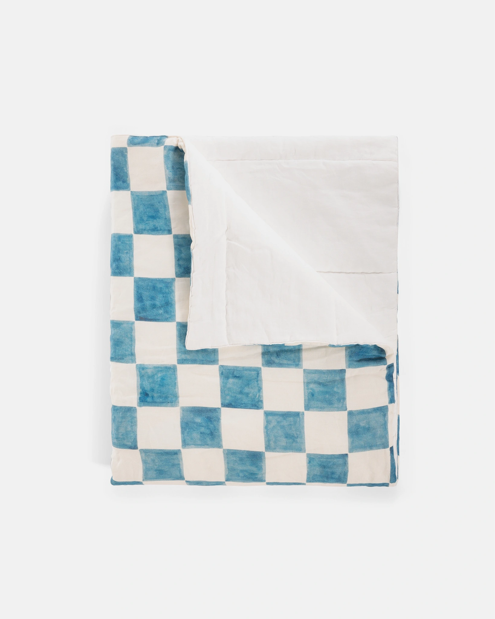 Linen Chess Pattern Blanket